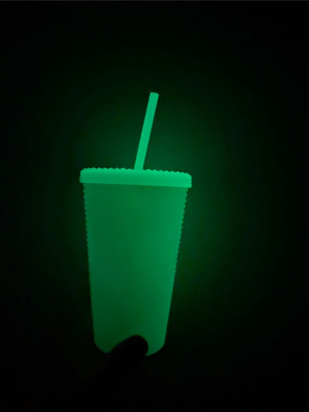 Starbucks Halloween Glow In The Dark Lime Green Studded Reusable Tumbler 16oz